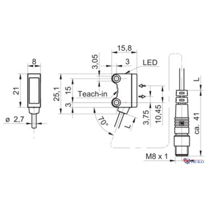 Оптичний датчик Baumer O200.SP.T-NV1T.72NV