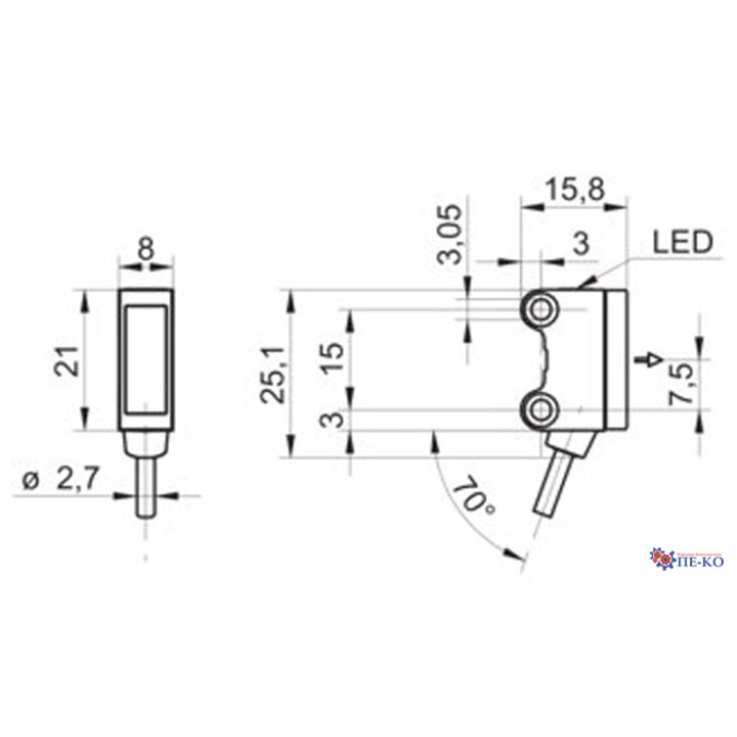 Оптичний датчик Baumer O200.TL-GZZY.72CV/FIN2
