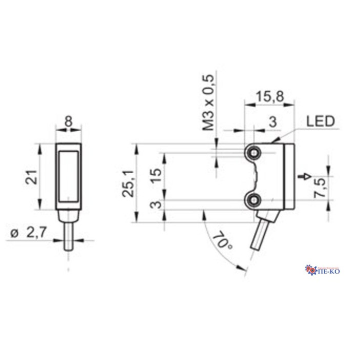 Оптичний датчик Baumer O200.TL-GZZY.72CV/FIN2_H006
