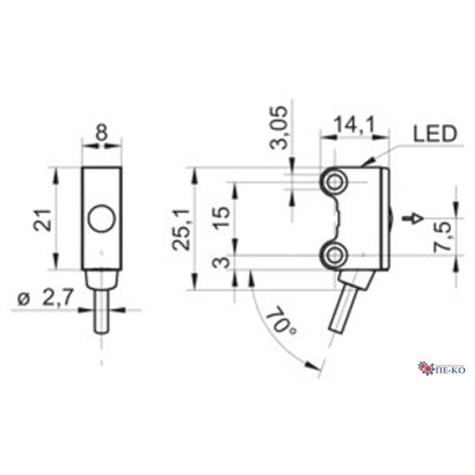 Оптичний датчик Baumer O200.TR-ZZZX.72CV