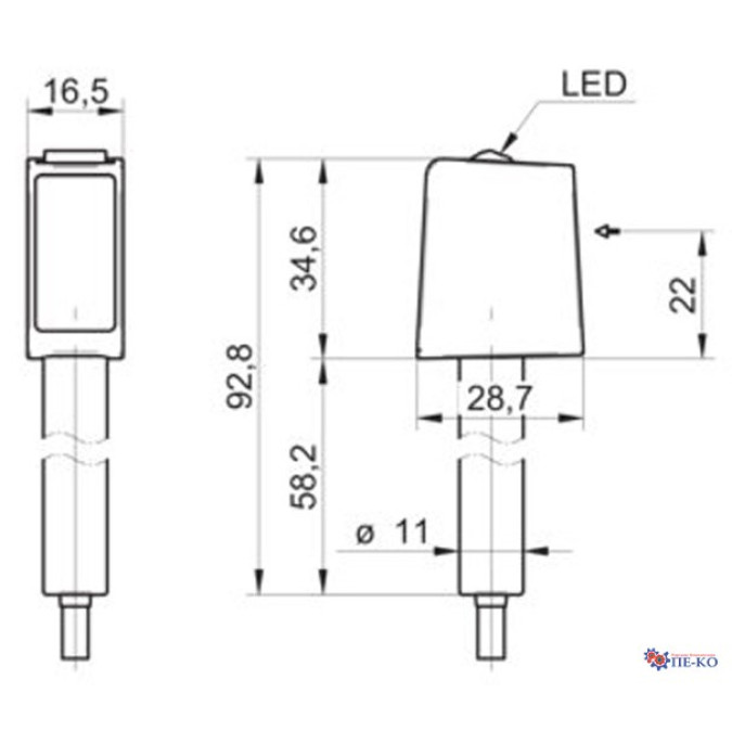 Оптичний датчик Baumer O300H.EL-GW1B.PVCV