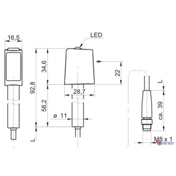 Оптичний датчик Baumer O300H.EL-GW1B.PVNV