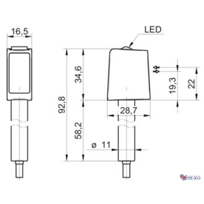 Оптичний датчик Baumer O300H.RL-GW1J.PVCV