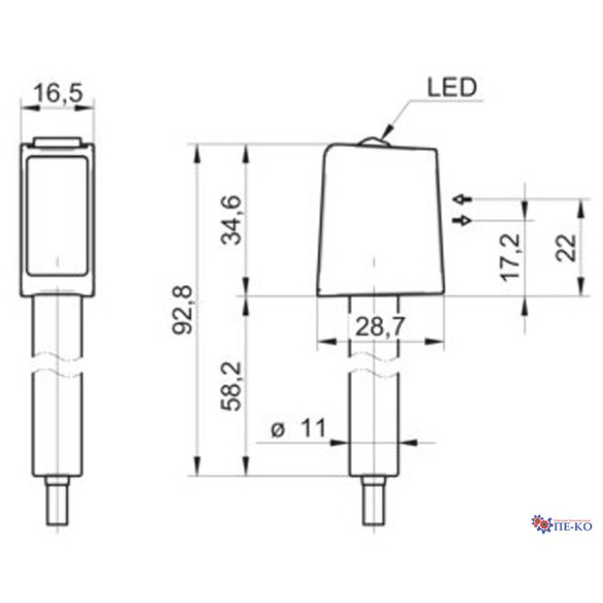 Оптичний датчик Baumer O300H.RP-GW1B.PVCV