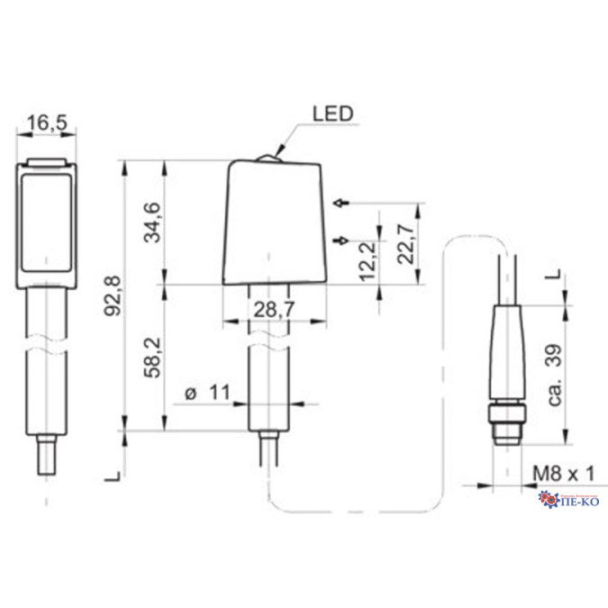 Оптичний датчик Baumer O300H.SP.T-GW1J.PVNV