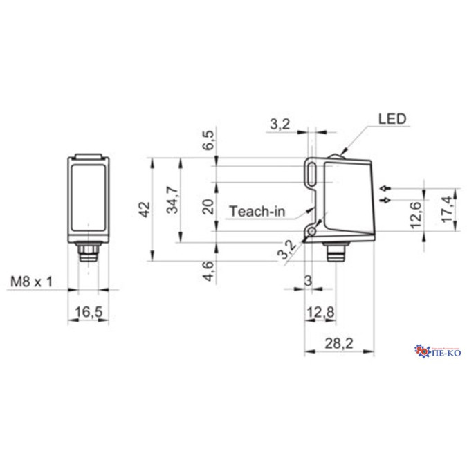 Оптичний датчик Baumer O300W.RP.T-GW1J.PVN