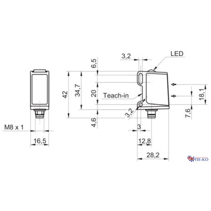 Оптичний датчик Baumer O300W.SP.T-GW1J.PVN
