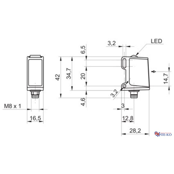 Оптичний датчик Baumer O300W.TL-ZZZZ.PVN