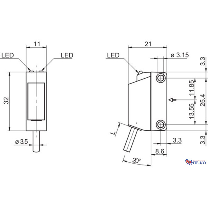 Оптичний датчик Baumer O330.EP-NDNVZ.72ZV
