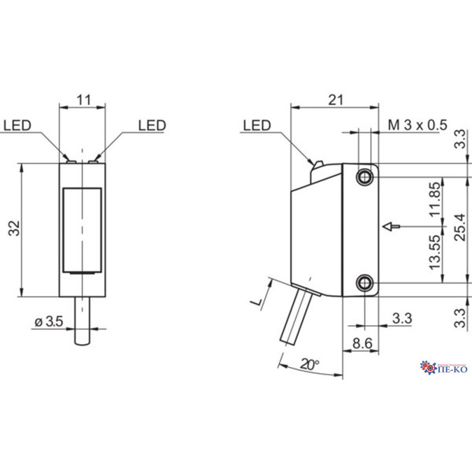 Оптичний датчик Baumer O330.EP-PDPVZ.72ZV/H006