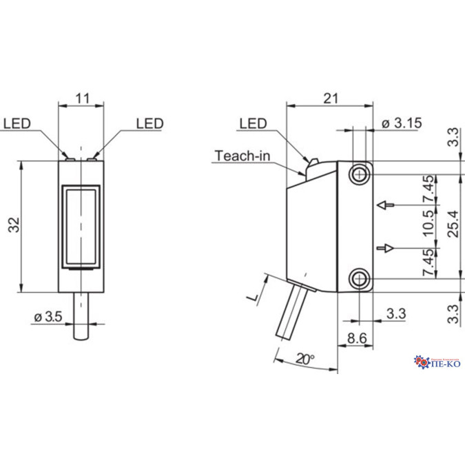 Оптичний датчик Baumer O330.GP-GLZZB.72ZV/E022