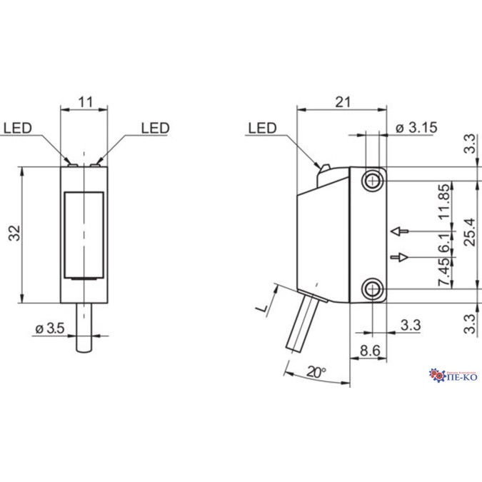Оптичний датчик Baumer O330.RP-NDNVZ.72ZV