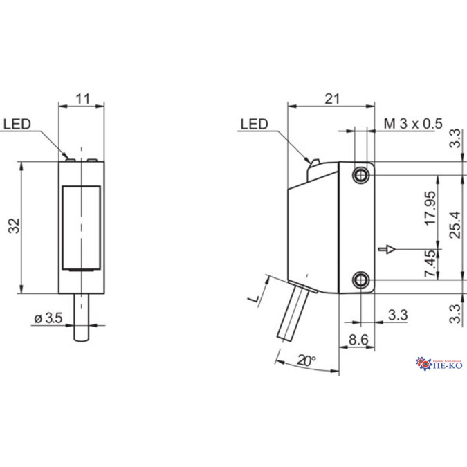 Оптичний датчик Baumer O330.TP-ZZZZZ.72ZV/H006