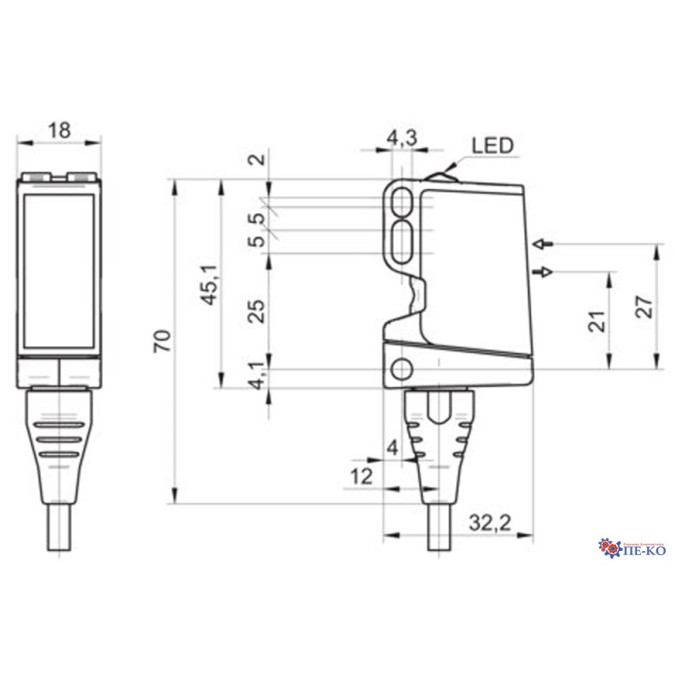 Оптичний датчик Baumer O500.RR-GD1Z.72CU