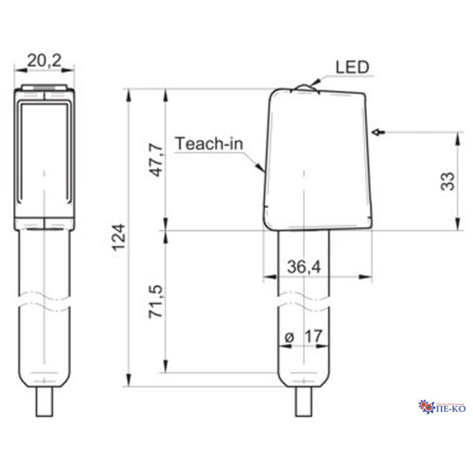 Оптичний датчик Baumer O500H.ER-GW1B.PVCV