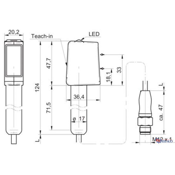 Оптичний датчик Baumer O500H.SP-GW1J.PVOV