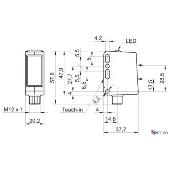 Оптичний датчик Baumer O500W.SP-GW1J.PVO/H002
