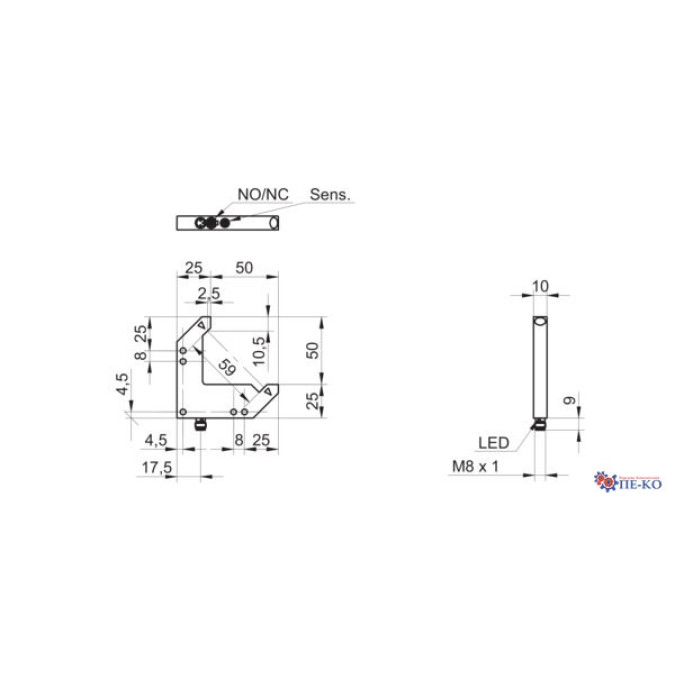 Щілинний датчик Baumer OG050L.R-GW1O.7WL