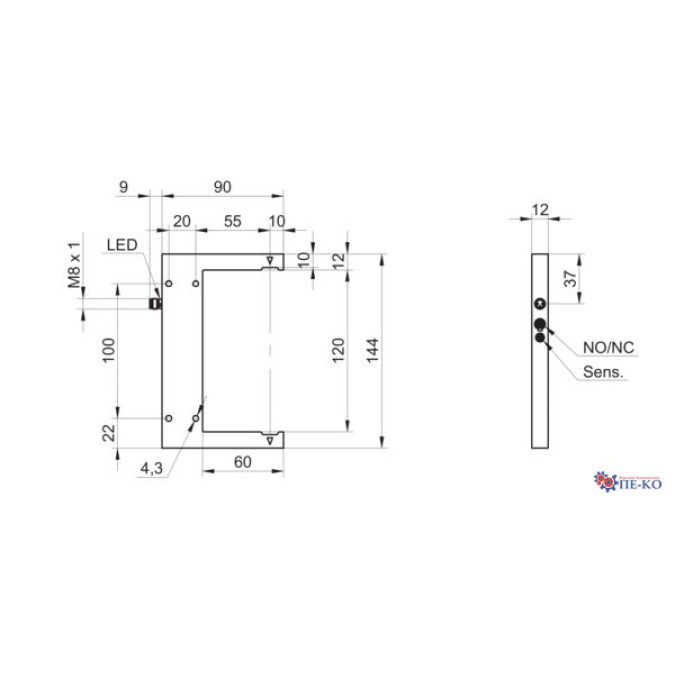 Щілинний датчик Baumer OG120U.R-GW1O.7WL