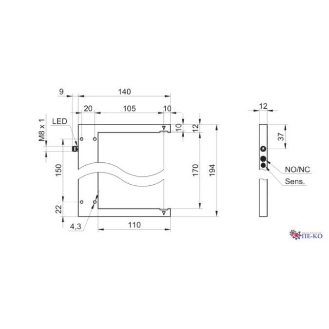 Щілинний датчик Baumer OG170U.R-GW1O.7WL