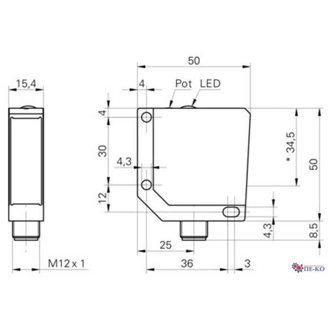 Оптичний датчик Baumer OHDM 16P5001/S14