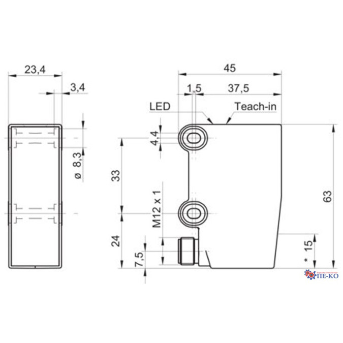 Оптичний датчик Baumer ONDK 25G6911/S14