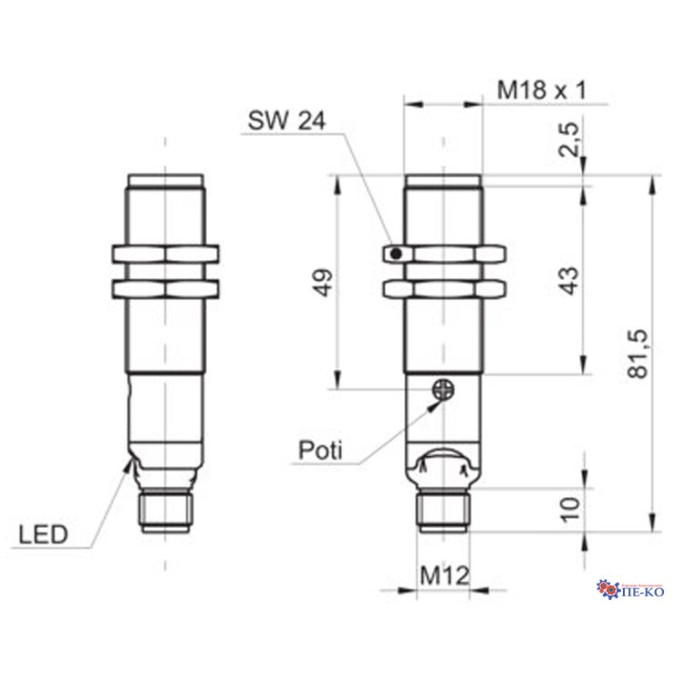 Оптичний датчик Baumer OR18.EL-NV1P.7BO