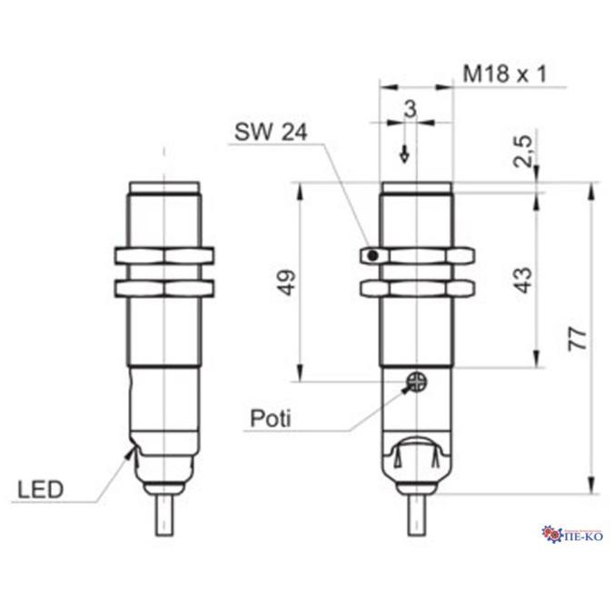 Оптичний датчик Baumer OR18.EL-PV1P.7BCV