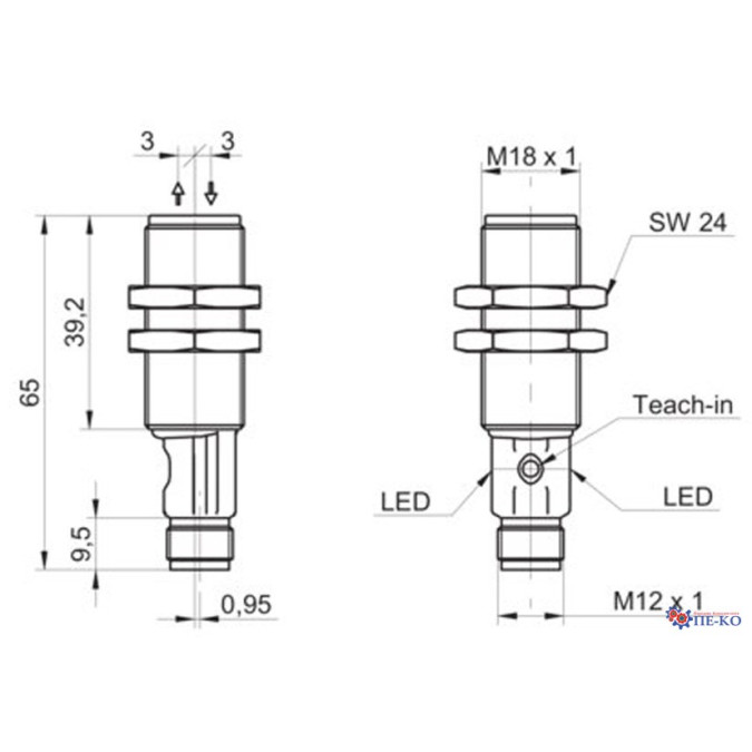 Оптичний датчик Baumer OR18.GP-GW1B.7BO