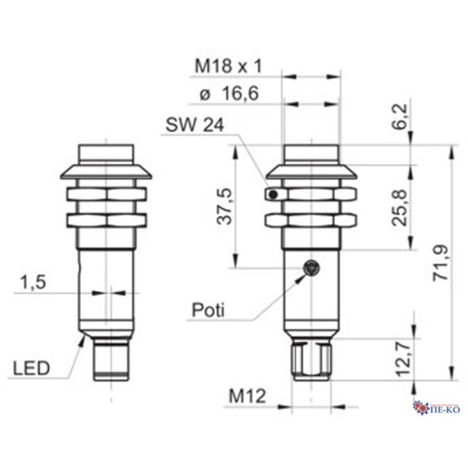 Оптичний датчик Baumer OR18.GR-NW1P.71O