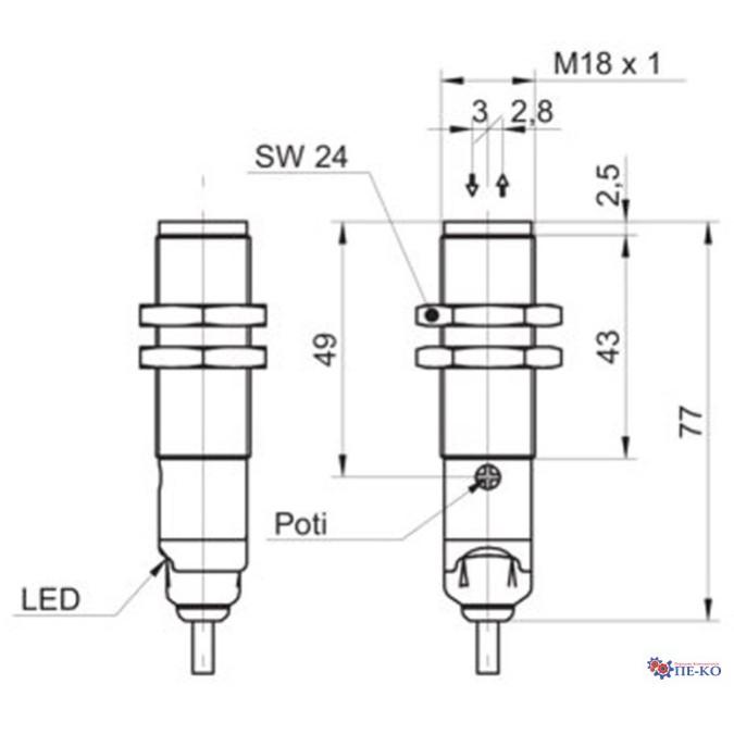Оптичний датчик Baumer OR18.RL-NV1P.7BCV