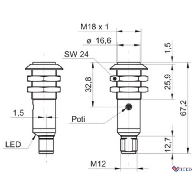 Оптичний датчик Baumer OR18.RR.T-PW1P.71O