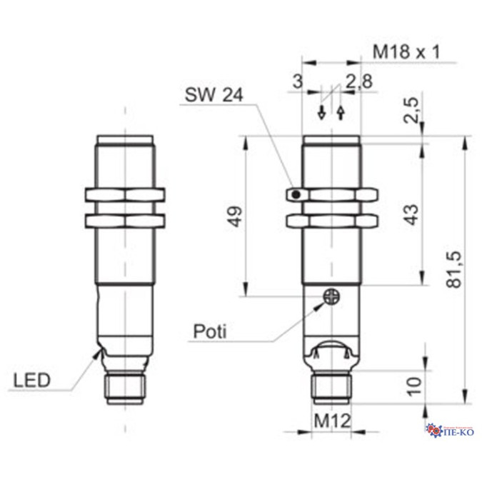 Оптичний датчик Baumer OR18.ZL-PV1P.7BO/B013