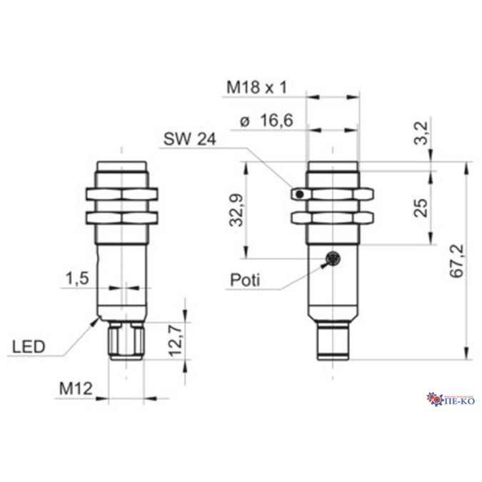 Оптичний датчик Baumer OR18W.EI-PW1P.9VO