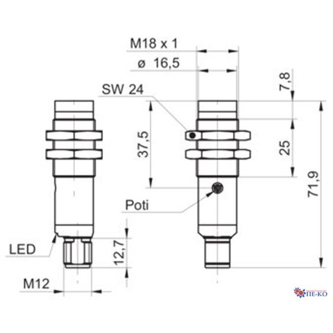 Оптичний датчик Baumer OR18W.GR-NW1P.9VO