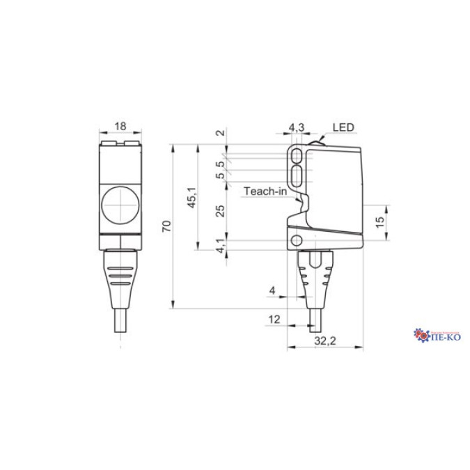 Ультразвуковий датчик Baumer U500.DA0-AA1B.72CU