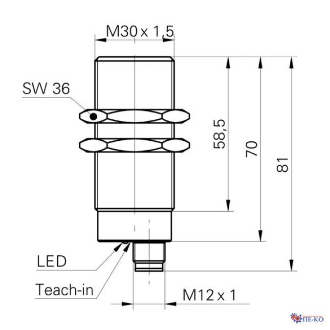 Ультразвуковий датчик Baumer UNAM 30U6103/S14