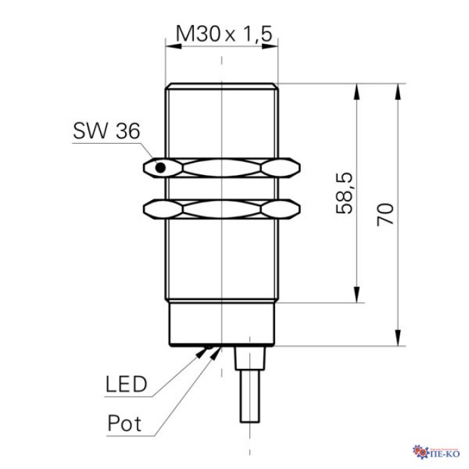 Ультразвуковий датчик Baumer UNAM 30U9103
