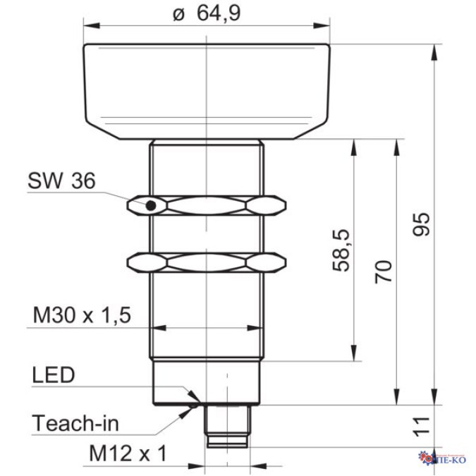 Ультразвуковий датчик Baumer UNAM 70U6131/S14