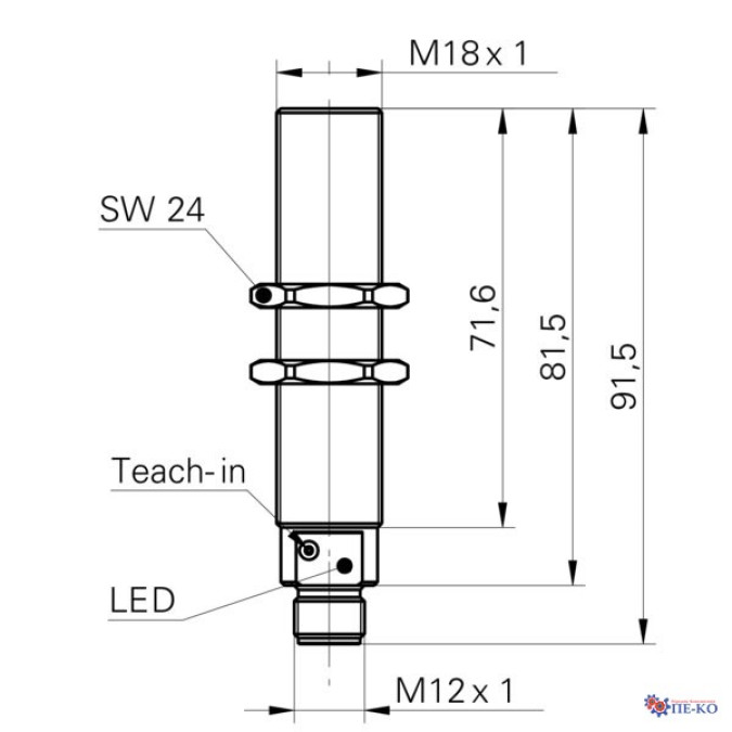 Ультразвуковий датчик Baumer UNAR 18I6912/S14G