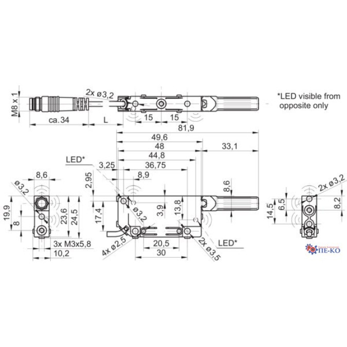 Ультразвуковий датчик Baumer UNCK 09T9114/KS35AD1