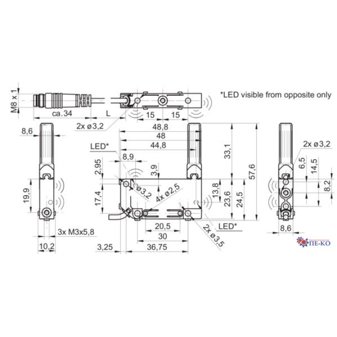 Ультразвуковий датчик Baumer UNDK 09T9114/KS35AD1
