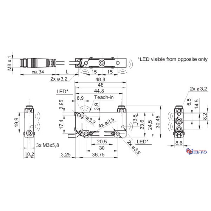 Ультразвуковий датчик Baumer UNDK 09U6914/KS35A