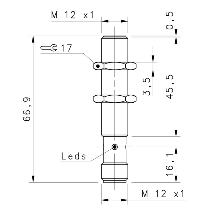 Індуктивний датчик Datalogic IS-12-A1-S2