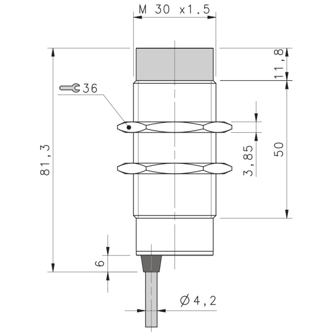 Індуктивний датчик Datalogic IS-30-C2-03