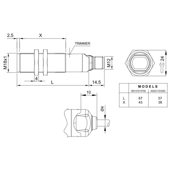Оптичний датчик Datalogic S5N-PA-5-F01-NN