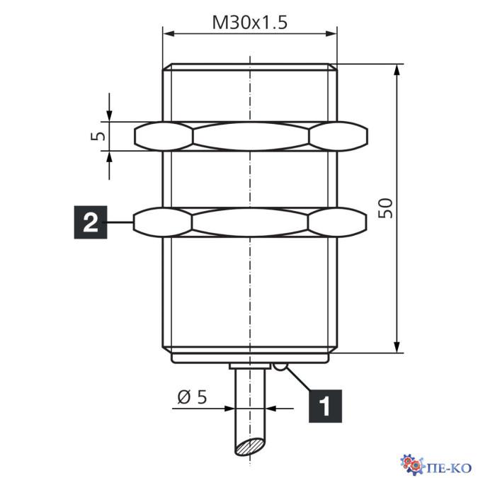 Індуктивний датчик di-soric D7B 30 VB 10 NS-3