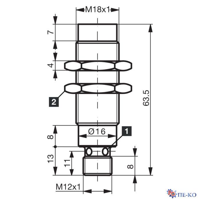 Індуктивний датчик di-soric D7C 18 V 08 NSK-IBSL