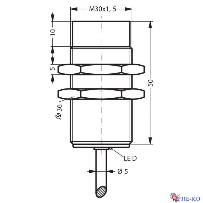 Індуктивний датчик di-soric D7C 30 V 40 NOLK