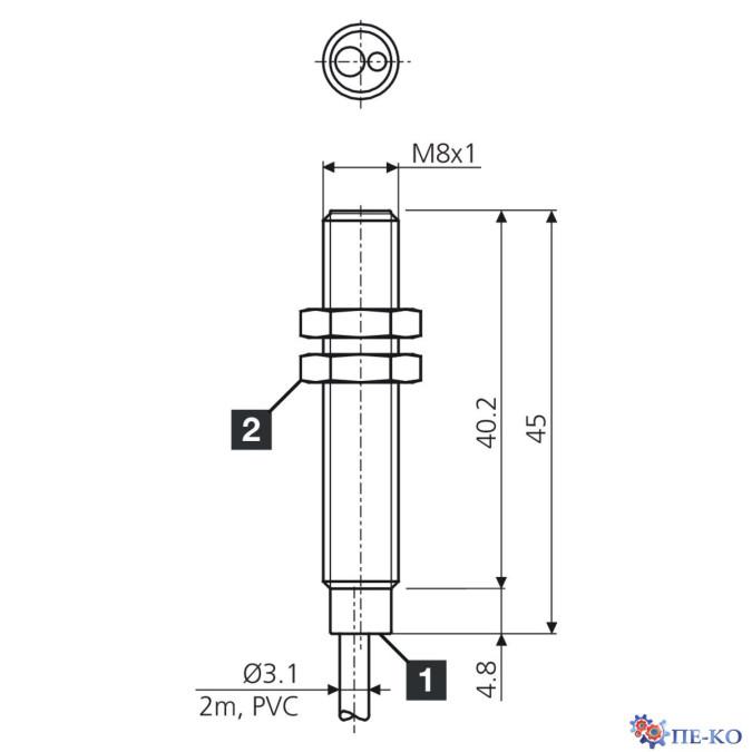 Індуктивний датчик di-soric DCB 08 MB 1.5 PS-3
